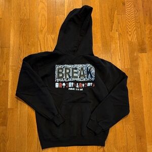 Break - Christian Graphic Hoodie - black size small